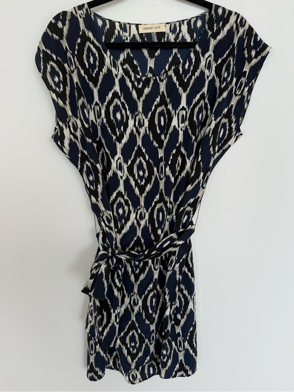 Amour Vert Silk Ikat Dress Size Medium